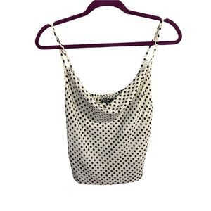 NWT Nasty Gal Cowl Star Will You Go Camisole Top White and Black Sz 6